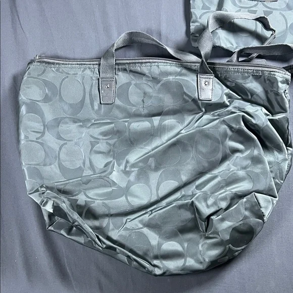 Coach Signature Nylon Packable Tote with Pouch G0019 - Picture 2 of 7